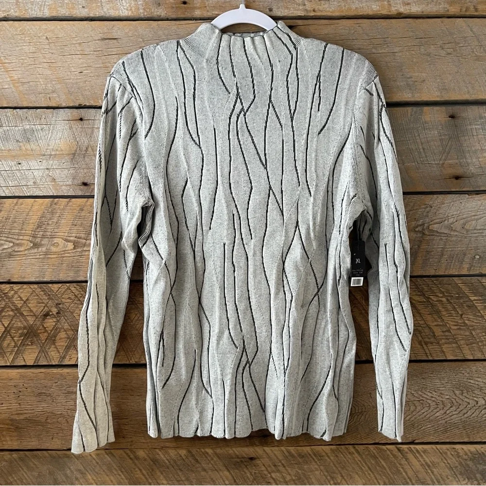 Nic + Zoe Women's Knit Sweater Tunic Mock Neck Long Sleeve Size XL New - Picture 1 of 13